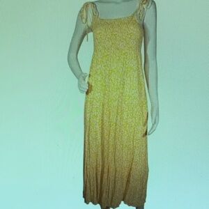 Lost + Wander Yellow Floral Maxi Dress